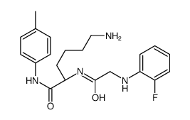 (2S)-6-amino-2-[[2-(2-fluoroanilino)acetyl]amino]-N-(4-methylphenyl)hexanamide结构式