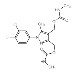 1H-Pyrazole-3,4-dimethanol,1-(3,4-dichlorophenyl)-5-methyl-, bis(methylcarbamate) (ester) (9CI) Structure