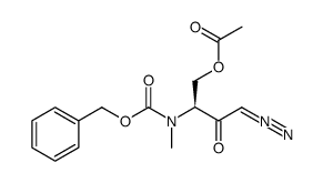 (2S)-4-diazo-2-(methyl{[(phenylmethyl)oxy]carbonyl}amino)-3-oxobutyl acetate Structure