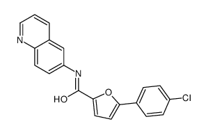 5-(4-氯苯基)-n-(喹啉-6-基)呋喃-2-羧酰胺结构式