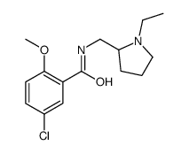 5-chloro-N-[(1-ethylpyrrolidin-2-yl)methyl]-2-methoxybenzamide结构式