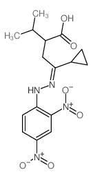 4-cyclopropyl-4-[(2,4-dinitrophenyl)hydrazinylidene]-2-propan-2-yl-butanoic acid结构式