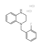 1-(2-氟-苄基)-1,2,3,4-四氢-喹噁啉双盐酸盐结构式