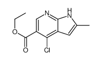 Ethyl 4-chloro-2-methyl-1H-pyrrolo[2,3-b]pyridine-5-carboxylate Structure