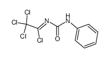 2,2,2-trichloro-N-(phenylcarbamoyl)acetimidoyl chloride Structure