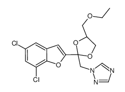 1-[[(2R,4S)-2-(5,7-dichloro-1-benzofuran-2-yl)-4-(ethoxymethyl)-1,3-dioxolan-2-yl]methyl]-1,2,4-triazole Structure