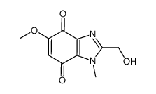 2-hydroxymethyl-5-methoxy-1-methylbenzimidazole-4,7-dione结构式