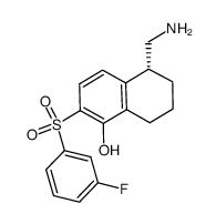 (R)-5-aminomethyl-2-(3-fluoro-benzenesulfonyl)-5,6,7,8-tetrahydro-naphthalen-1-ol Structure