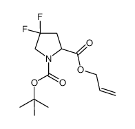4,4-difluoro-pyrrolidine-1,2-dicarboxylic acid 2-allyl ester 1-tert-butyl ester Structure