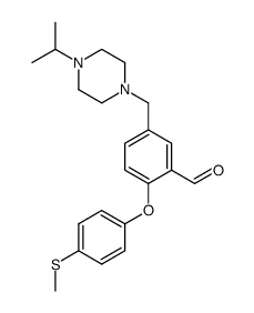 5-(4-isopropyl-piperazin-1-ylmethyl)-2-(4-methylsulfanyl-phenoxy)-benzaldehyde Structure