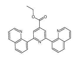 4-(ethoxycarbonyl)-2,6-bis(quinolin-8-yl)pyridine结构式