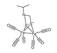 [Fe2(CO)6(μ-SCH2N(i-Pr)CH2S)](1-) Structure