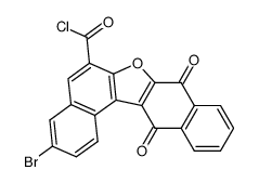 3-Brom-6-chlorcarbonyl-dinaphthofuran-8,13-dion Structure