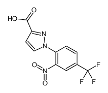 1-[2-Nitro-4-(trifluoromethyl)phenyl]-1H-pyrazole-3-carboxylic acid结构式