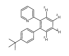 2-(4'-tert-butyl-3,4,5,6-tetradeuteriobiphenyl-2-yl)pyridine结构式