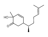 2-hydroxy-2-methyl-5-((R)-6-methylhept-5-en-2-yl)cyclohex-3-enone结构式