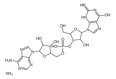 guanylyl[3'->5']adenosine, ammonium salt Structure