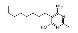 4-Pyrimidinol, 6-amino-2-methyl-5-octyl-结构式