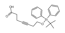 7-(tert-butyldiphenylsilyloxy)hept-4-ynoic acid结构式
