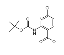 methyl 2-[(tert-butoxycarbonyl)amino]-6-chloropyridine-3-carboxylate结构式