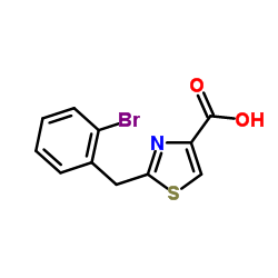 2-(2-Bromobenzyl)-1,3-thiazole-4-carboxylic acid Structure
