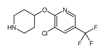 3-氯-2-(哌啶-4-基氧基)-5-(三氟甲基)吡啶结构式