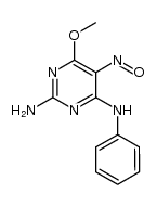 2,4-diamino-6-methoxy-5-nitroso-N4-phenylpyrimidine Structure
