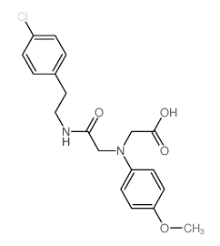 [(2-{[2-(4-Chlorophenyl)ethyl]amino}-2-oxoethyl)-(4-methoxyphenyl)amino]acetic acid结构式