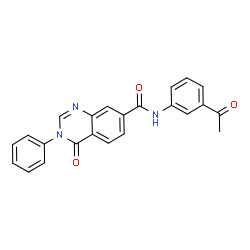 N-(3-acetylphenyl)-4-oxo-3-phenyl-3,4-dihydroquinazoline-7-carboxamide Structure
