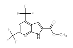 Methyl 4,6-bis(trifluoromethyl)-1H-pyrrolo[2,3-b]pyridine-2-carboxylate结构式