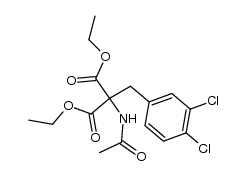 acetylamino-(3,4-dichloro-benzyl)-malonic acid diethyl ester结构式