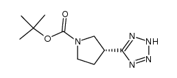 (R)-3-(2H-tetrazol-5-yl)-pyrrolidine-1-carboxylic acid tert-butyl ester结构式