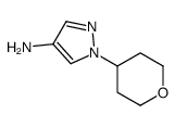 1-四氢-2H-吡喃-4-基-1H-吡唑-4-胺结构式