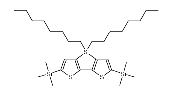 4,4-dioctyl-2,6-bis(trimethylsilyl)-4H-dithieno[3,2-b:2',3'-d]silole结构式