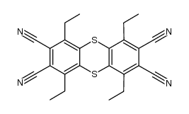 2,3,7,8-tetracyano-1,4,6,9-tetraethylthianthrene Structure