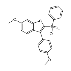 3-p-methoxyphenyl-6-methoxy-2-phenylsulphonylbenzo[b]thiophene结构式