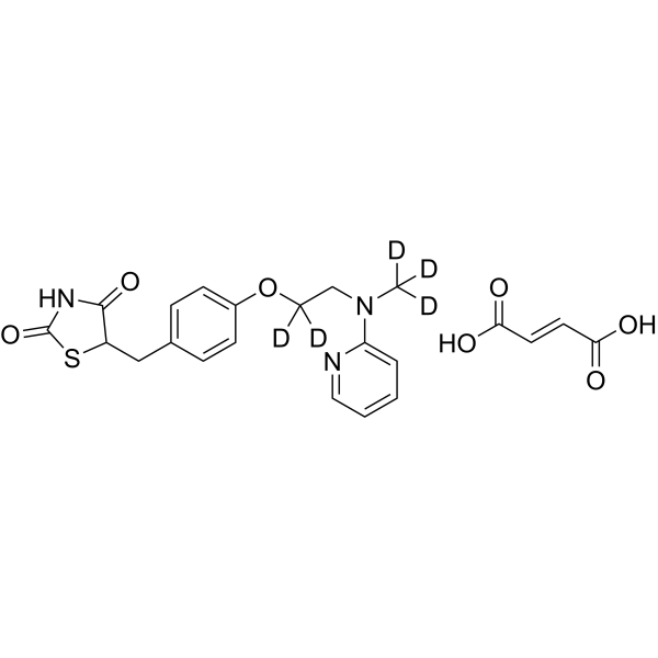 Rosiglitazone-d5 Maleate结构式