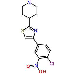 4-[4-(4-Chloro-3-nitrophenyl)-1,3-thiazol-2-yl]piperidine结构式