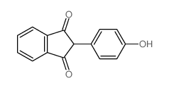 1H-Indene-1,3(2H)-dione,2-(4-hydroxyphenyl)- structure