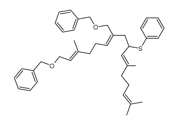 (2E,6Z,10E)-1-benzyloxy-7-[(benzyloxy)methyl]-3,11,15-trimethyl-9-phenylthio-2,6,10,14-hexadecatetraene结构式