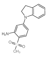 5-(2,3-Dihydro-1H-indol-1-yl)-2-(methylsulfonyl)phenylamine结构式
