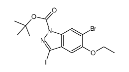 tert-butyl 6-bromo-5-ethoxy-3-iodo-1H-indazole-1-carboxylate Structure