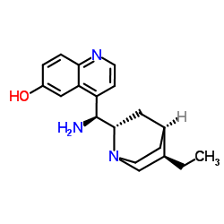 (8Α,9S)-9-氨基-10,11-二氢奎宁-6'-醇结构式