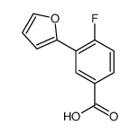 4-fluoro-3-(furan-2-yl)benzoic acid结构式