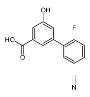 3-(5-cyano-2-fluorophenyl)-5-hydroxybenzoic acid结构式