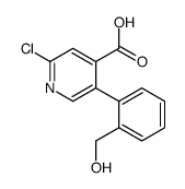 2-chloro-5-[2-(hydroxymethyl)phenyl]pyridine-4-carboxylic acid结构式