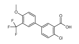 2-chloro-5-[4-methoxy-3-(trifluoromethyl)phenyl]benzoic acid Structure