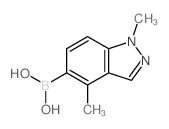 1,5-二甲基-1H-吲唑-4-硼酸结构式
