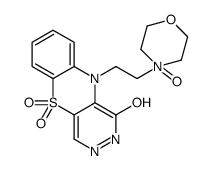 10-[2-(4-oxidomorpholin-4-ium-4-yl)ethyl]-5,5-dioxo-2H-pyridazino[4,5-b][1,4]benzothiazin-1-one结构式