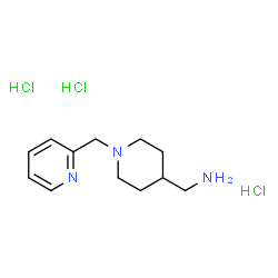 [1-(Pyridin-2-ylmethyl)piperidin-4-yl]methanamine trihydrochloride结构式